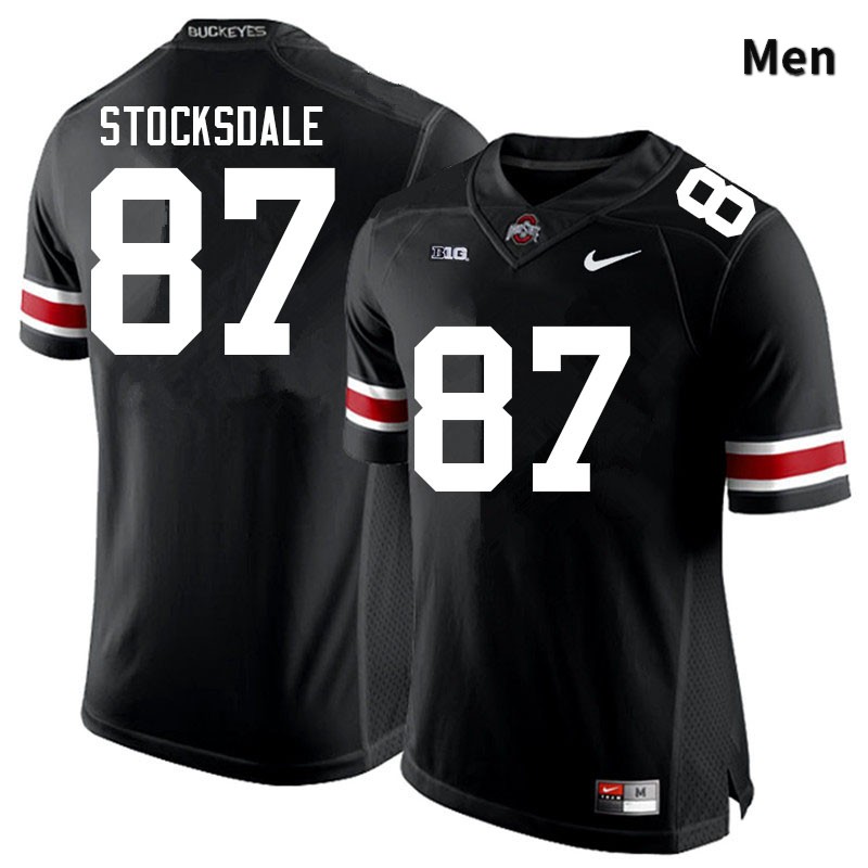 Ohio State Buckeyes Reis Stocksdale Men's #87 Black Authentic Stitched College Football Jersey